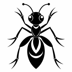 ant logo icon black shape white background