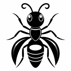 ant logo icon black shape white background