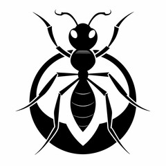 ant logo icon black shape white background