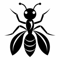 ant logo icon black shape white background