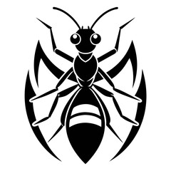 ant logo icon black shape white background