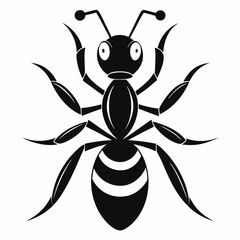 ant logo icon black shape white background