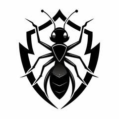 ant logo icon black shape white background