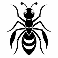 ant logo icon black shape white background