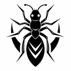 ant logo icon black shape white background