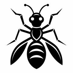 ant logo icon black shape white background