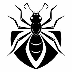 ant logo icon black shape white background