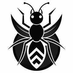 ant logo icon black shape white background