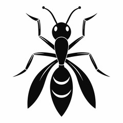 ant logo icon black shape white background