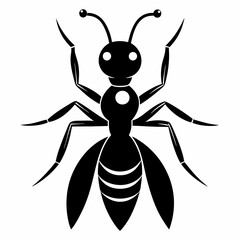 ant logo icon black shape white background