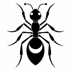 ant logo icon black shape white background