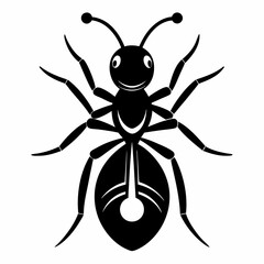 ant logo icon black shape white background
