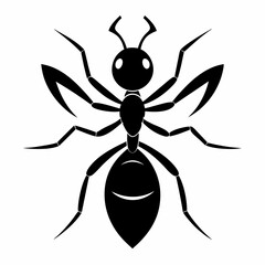ant logo icon black shape white background