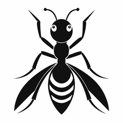 ant logo icon black shape white background
