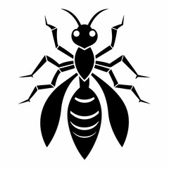 ant logo icon black shape white background