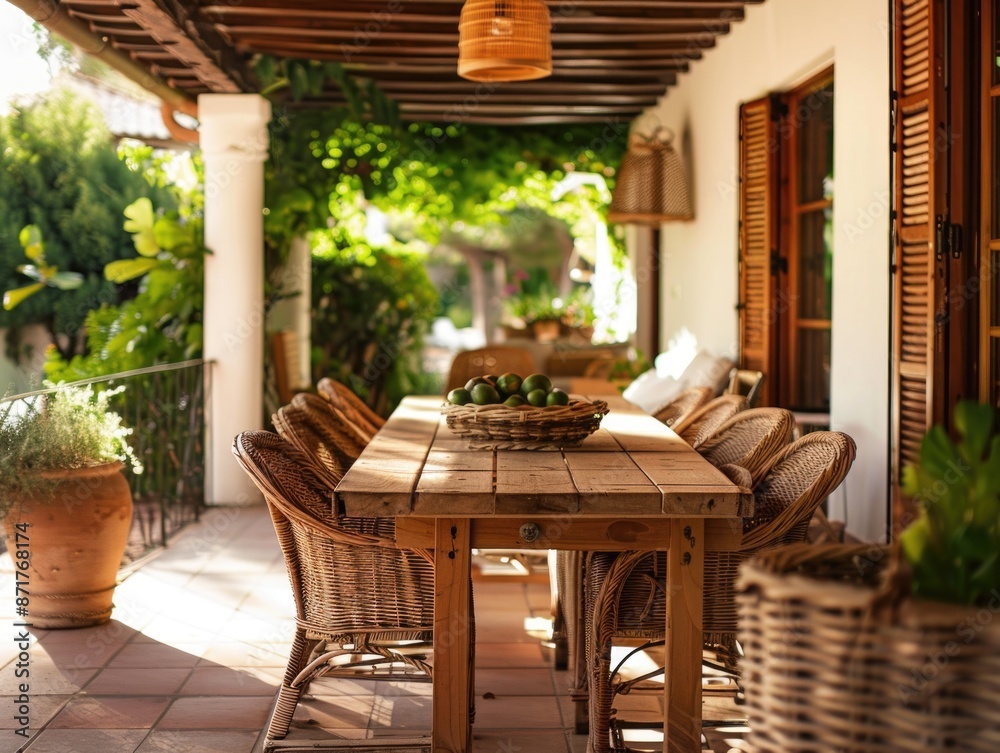 Sticker Patio furniture with wicker chairs