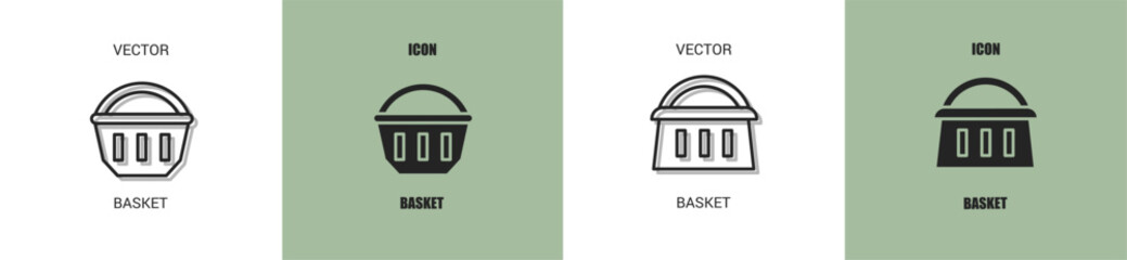 Basket icon line. Basket vector illustration.