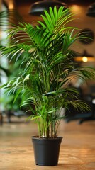 Obraz premium ornamental potted palm, houseplants, vertical