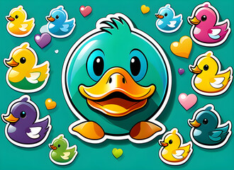 Naklejka premium duck generative ai