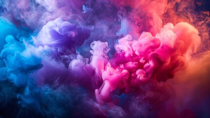 Fototapeta premium Colorful ink in water creating abstract patterns