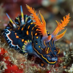 Sunset over a lake filled with water lily, Pantanal Brazil. Generative AI