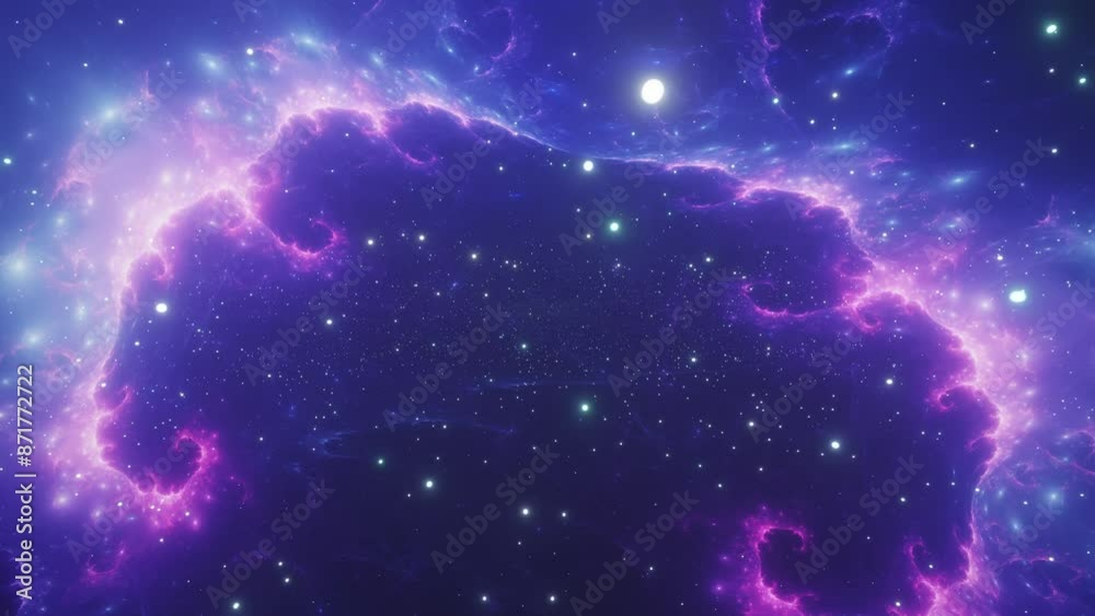 Wall mural background with space and nebula
