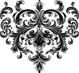 line art ornamentals elements of shape and flower