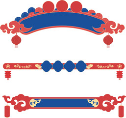 Chinese style decorative border door head