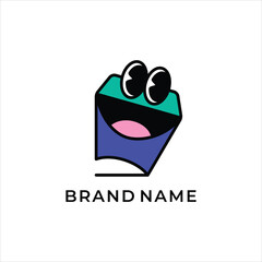 Fun Playful Cartoon box mascot character logo design for gaming kid 