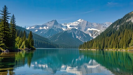 Fototapeta premium lake louise banff national park country