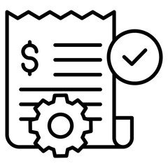 Invoice Processing  Icon Element For Design