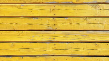 Obraz premium Bright yellow horizontal wooden texture seamless pattern of horizontally placed panels