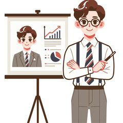 Vector image of person carrying note