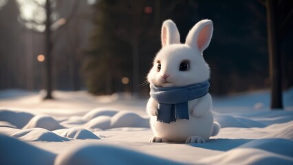 rabbit in the snow