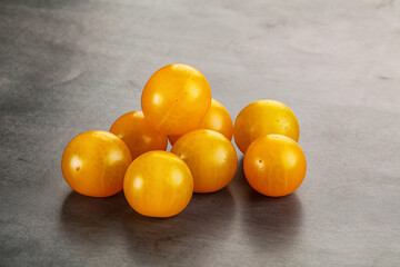 Ripe tasty yellow cherry tomato