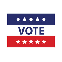 ImpressionVote Stylized Text, Election day sticker illustration
