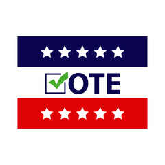 ImpressionVote Stylized Text, Election day sticker illustration