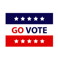 ImpressionVote Stylized Text, Election day sticker illustration