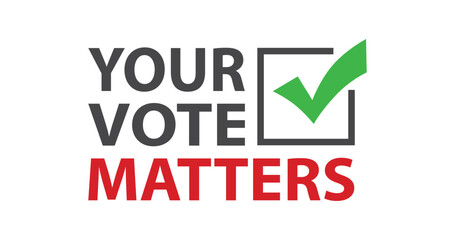 ImpressionVote Stylized Text, Election day sticker illustration