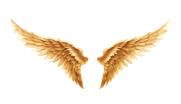 Golden elegent wings cut out 