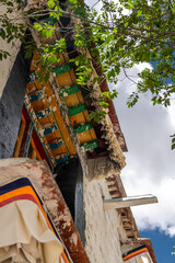 Architectural detail of Drepung monastery, Lhasa, Tibet.