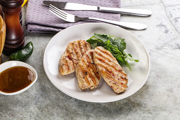Grilled turkey breast fillet steak