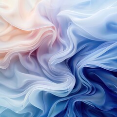 Fototapeta premium Smooth and flowing wavy curves in an abstract pattern selective focus, harmonious, ethereal, manipulation, abstract art