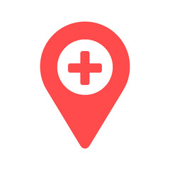 Hospital Location Map Pointer | Healthcare service pointer | Health care vector for icon, emblem, stamp, label, badge, certificate, leaflet or banner decoration