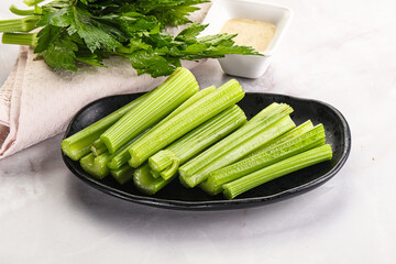 Vegan cuisine - dietary celery cticks
