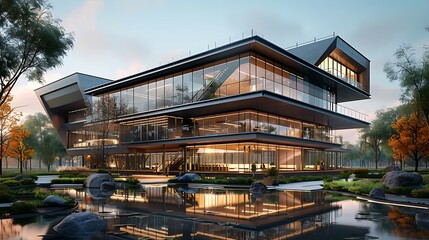 Fototapeta premium Modern office building concept