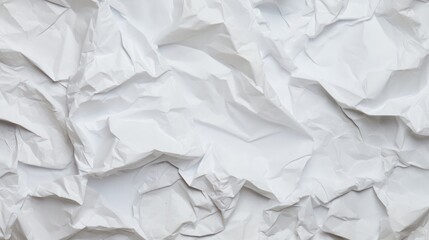 Obraz premium White crumpled paper texture background.