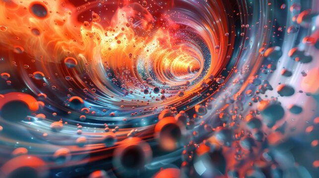 A 3D background featuring objects in motion, rushing towards the viewer The dynamic nature of the image conveys a sense of speed and innovation, ideal for modern or tech-oriented themes The use of