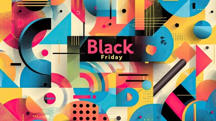 "Bargain Bonanza: Vibrant Black Friday Sale Sign"