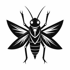 Grasshopper logo icon black shape white background